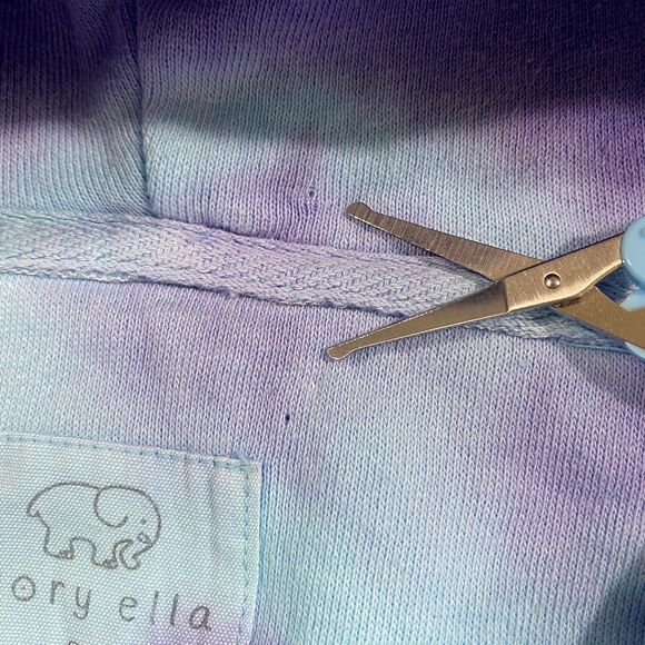 Ivory Ella Dusk Burst Tie Dye Sweatshirt Hoodie Womens Small S Purple Blue NWT - Picture 15 of 16